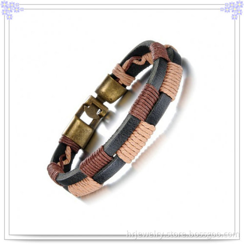Jewelry Fashion Stainless Steel Bracelet Leather Bracelet (HR6084)
